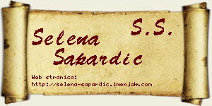Selena Sapardić vizit kartica